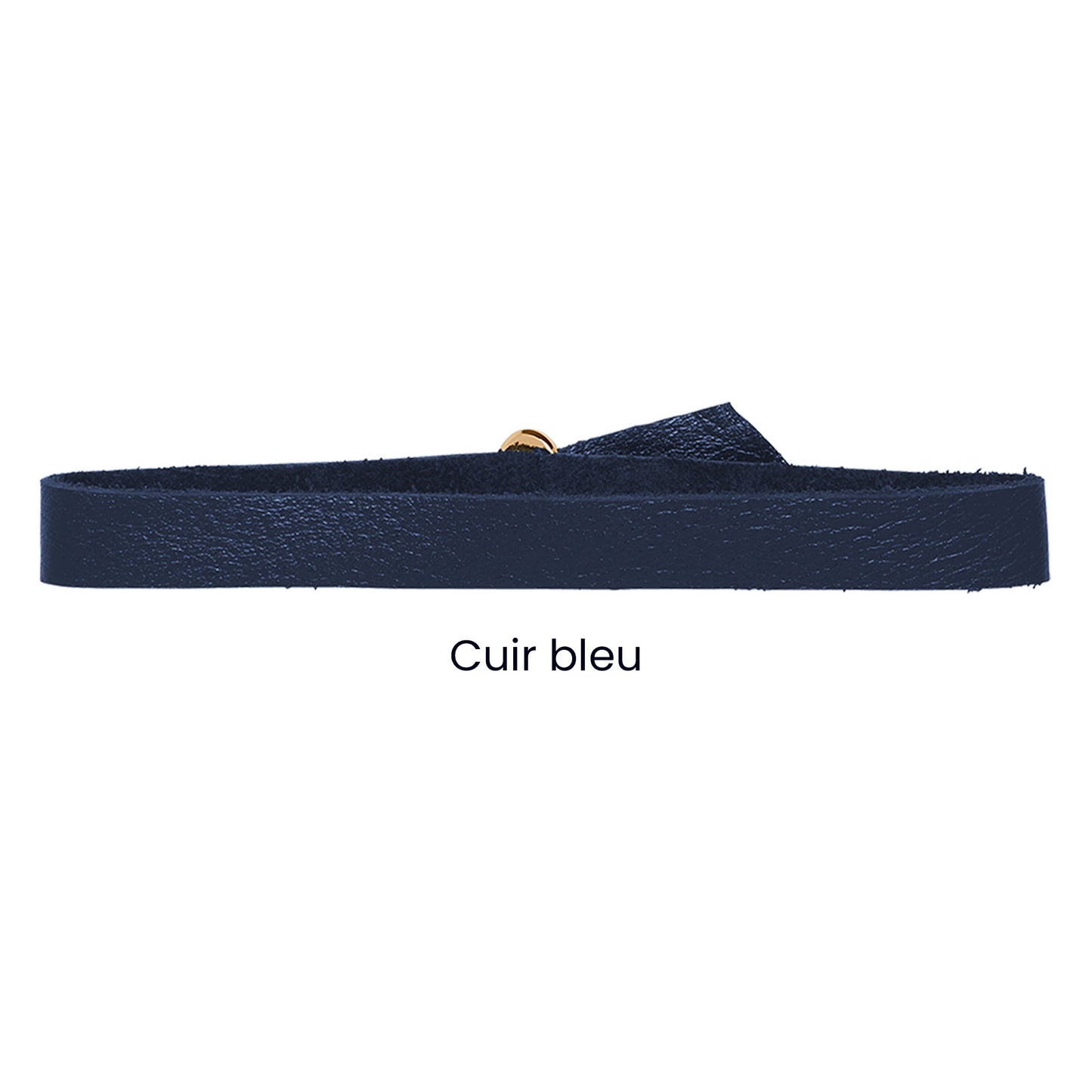 Bracelet cuir bleu
