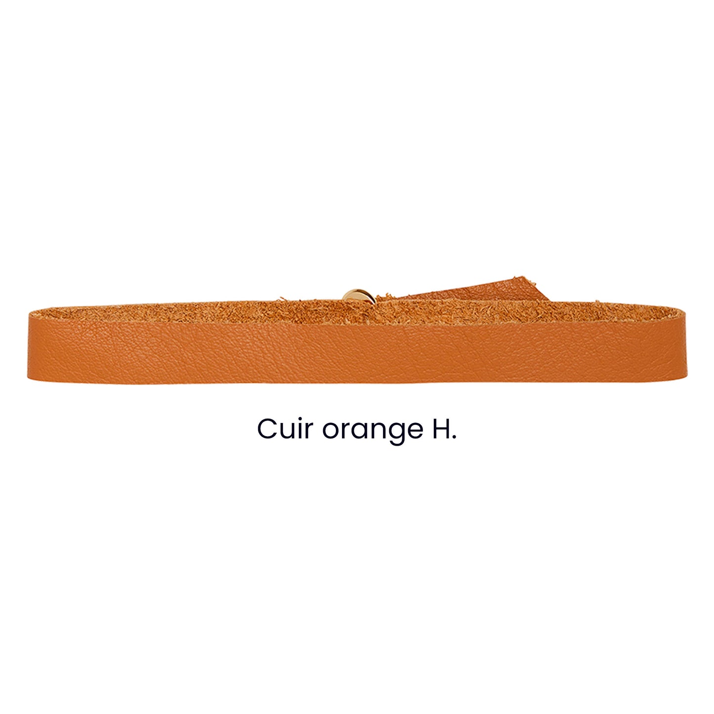 Bracelet cuir orange