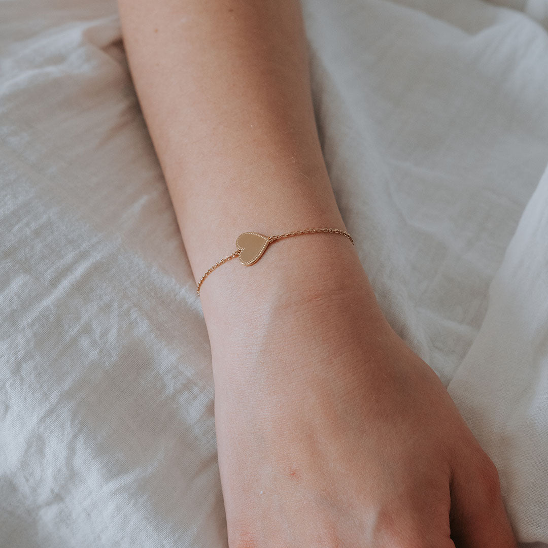 Bracelet médaille
Joséphine en forme de cœur horizontal