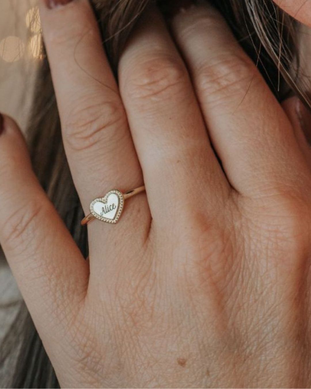 Bague Simone perlé plaqué or jaune