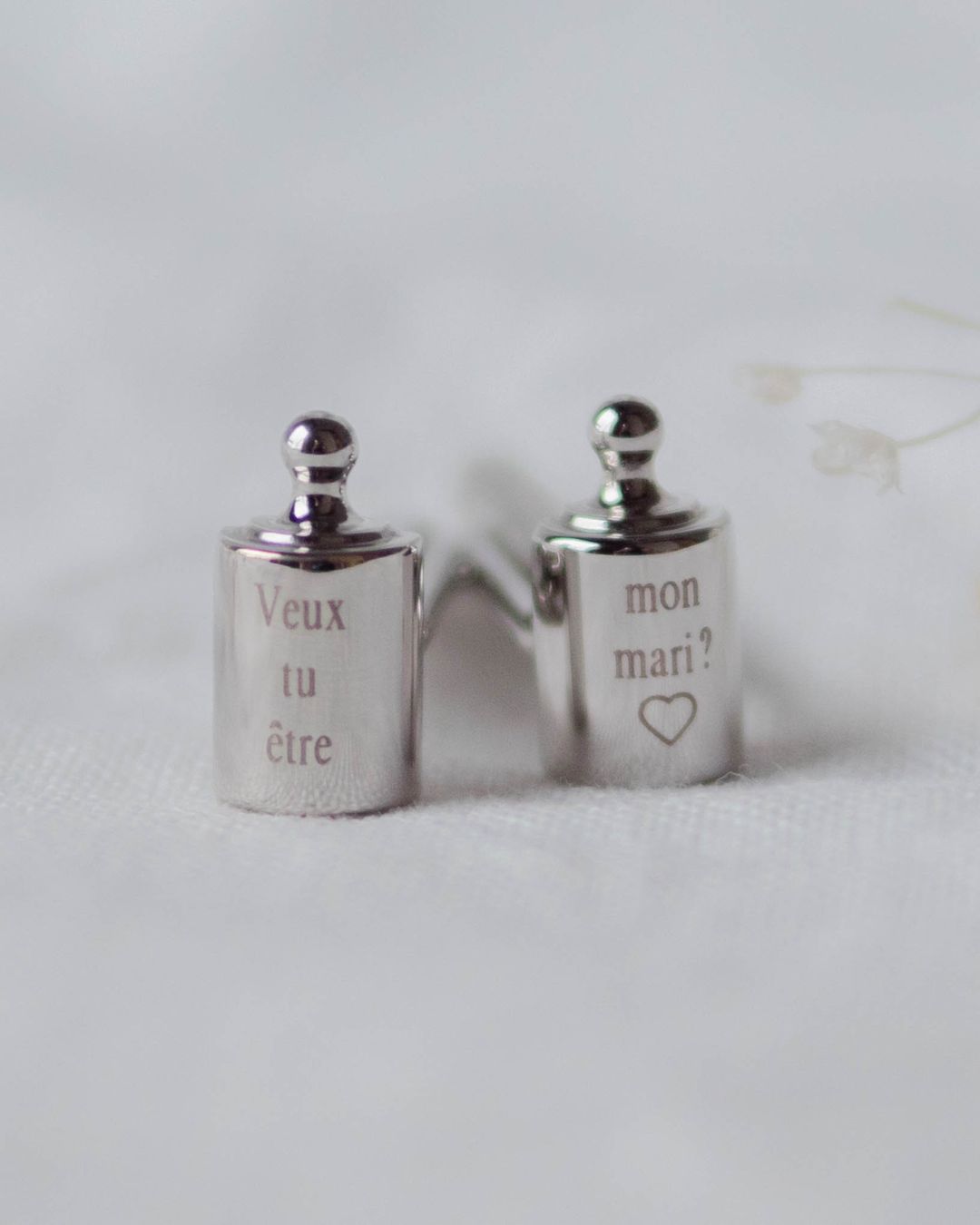 Boutons de manchette Mon Petit Poids palladium