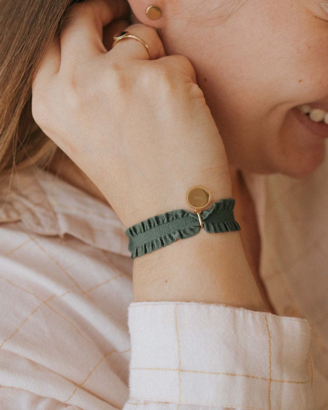 Bracelet Madeleine perlé plaqué or jaune
