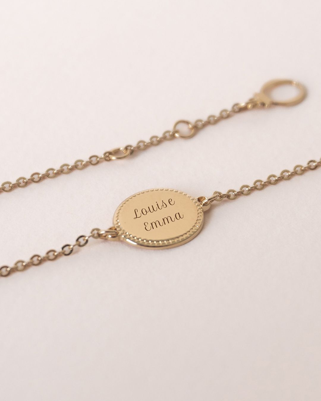 Bracelet médaille Madeleine plaqué or jaune