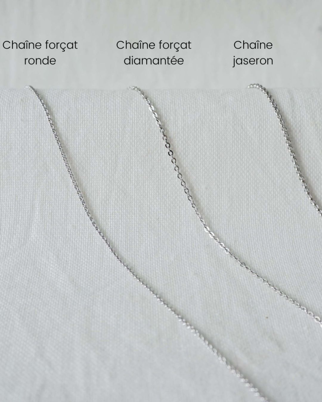 Chaîne argenté rhodié