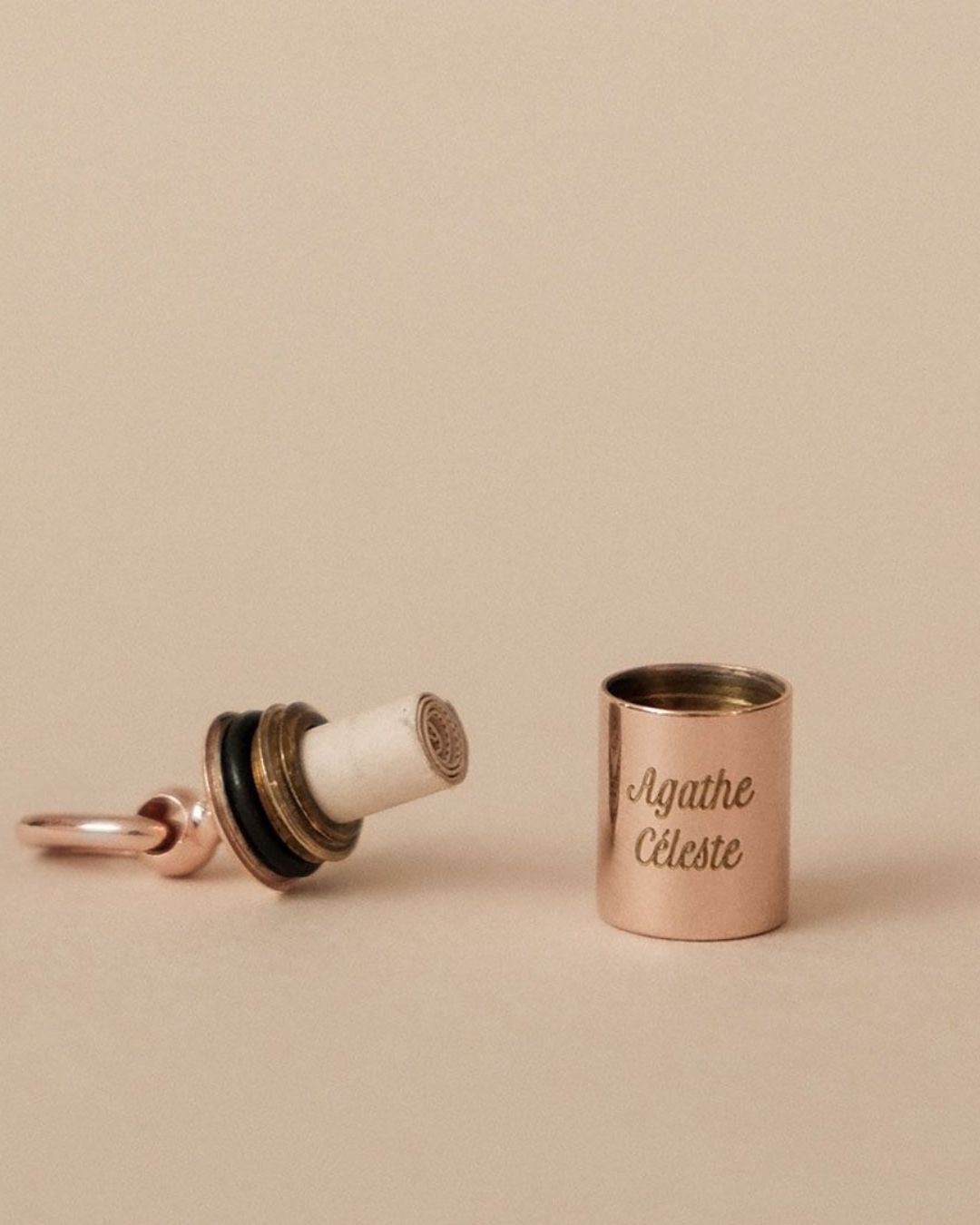 Coffret bracelets Mon Petit Secret nude plaqué or rose