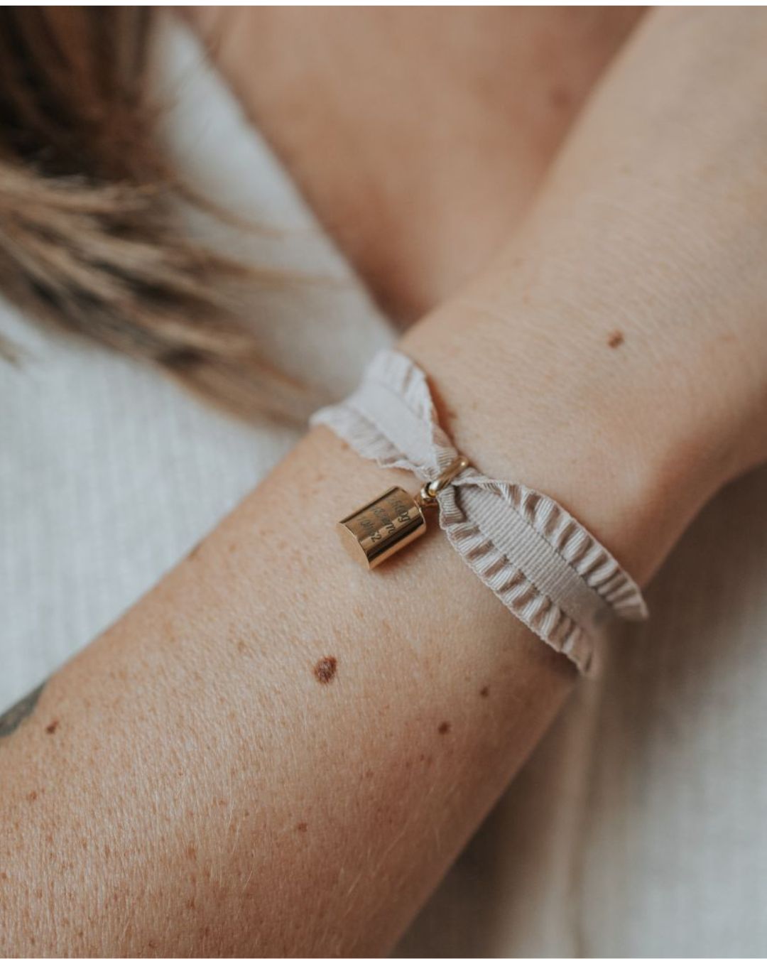 Coffret bracelets Mon Petit Secret nude plaqué or rose