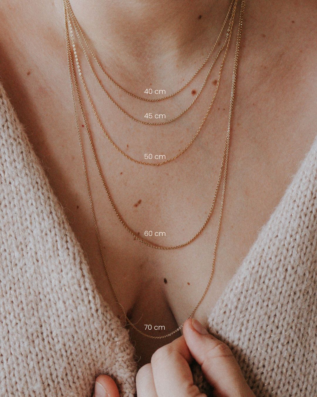 Collier Madeleine perlé plaqué or rose