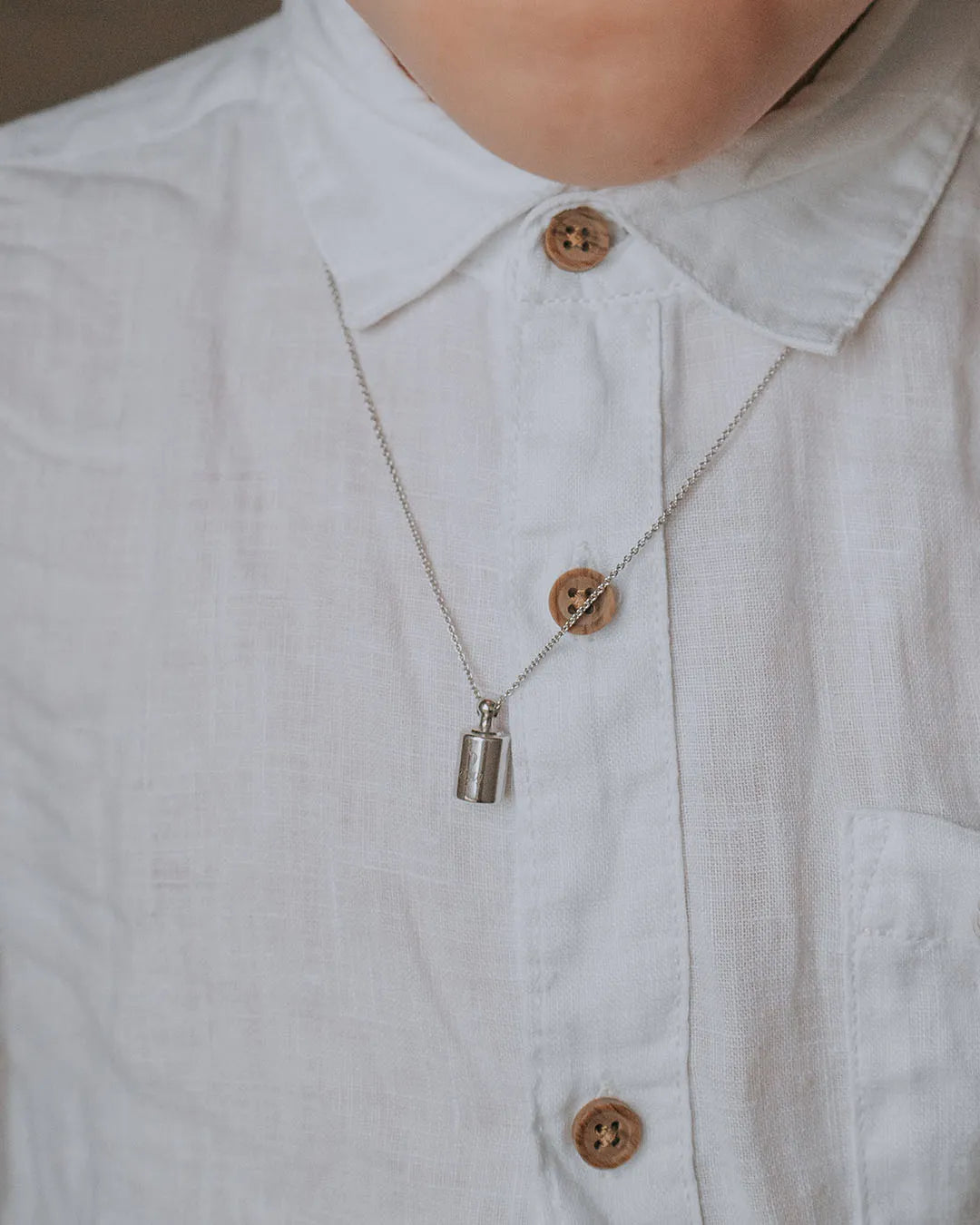Collier Mon Petit Poids enfant argenté rhodié