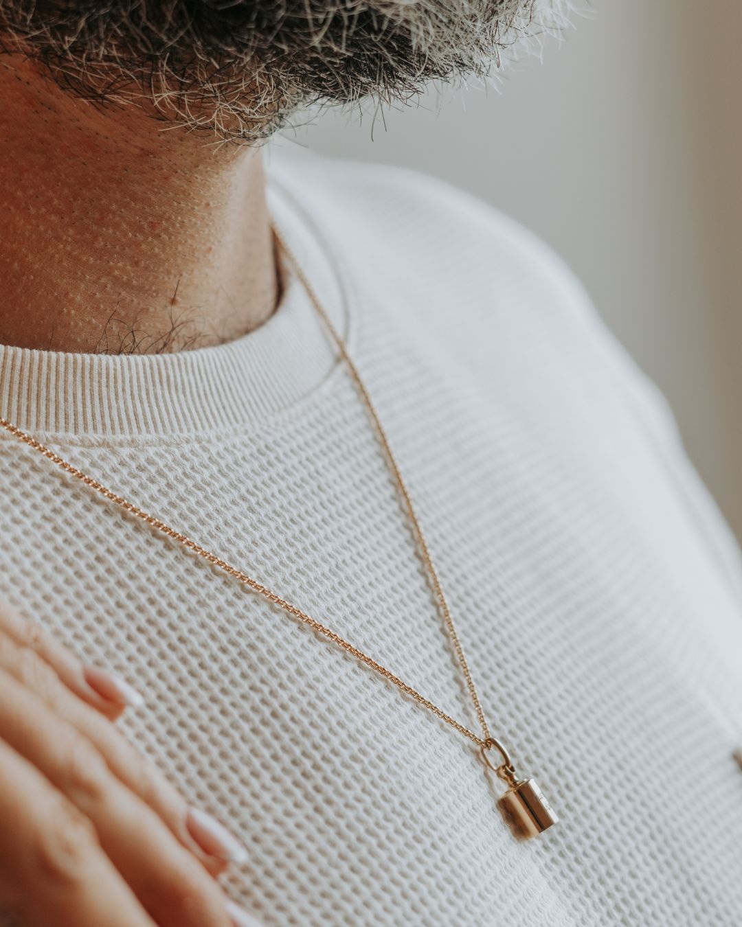 Collier Mon Petit Secret homme plaqué or jaune