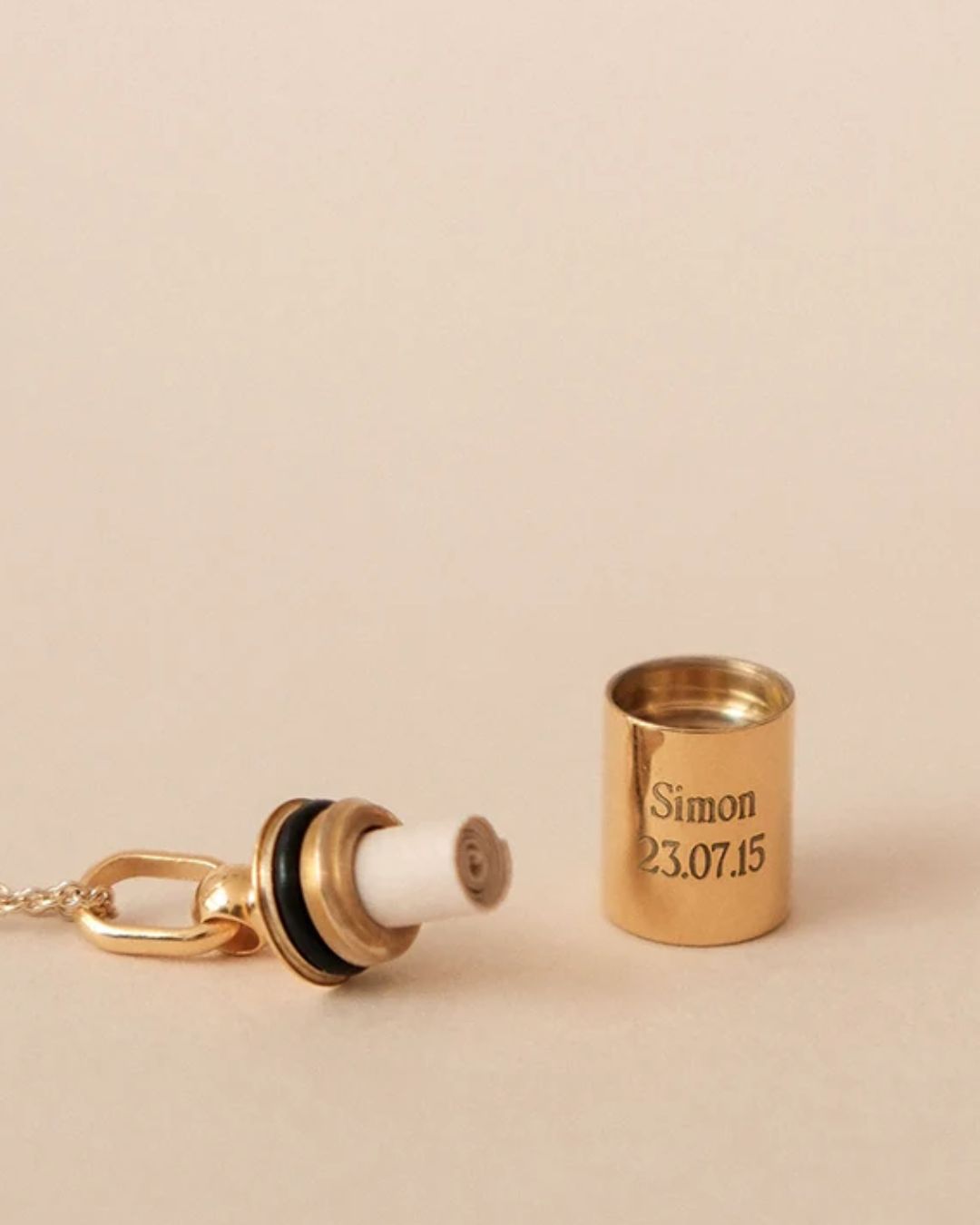 Collier Mon Petit Secret homme plaqué or jaune