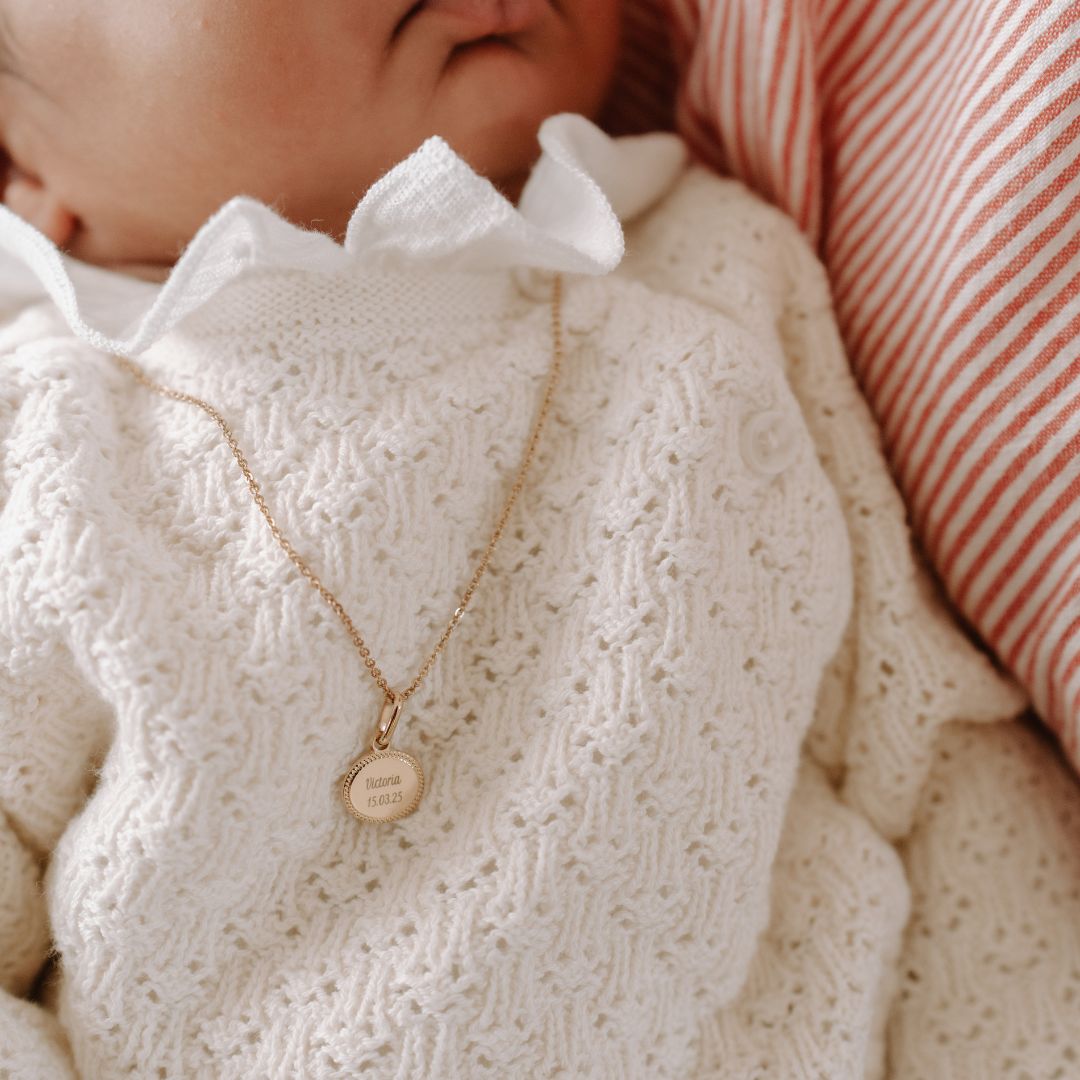 Collier Madeleine perlé enfant plaqué or jaune