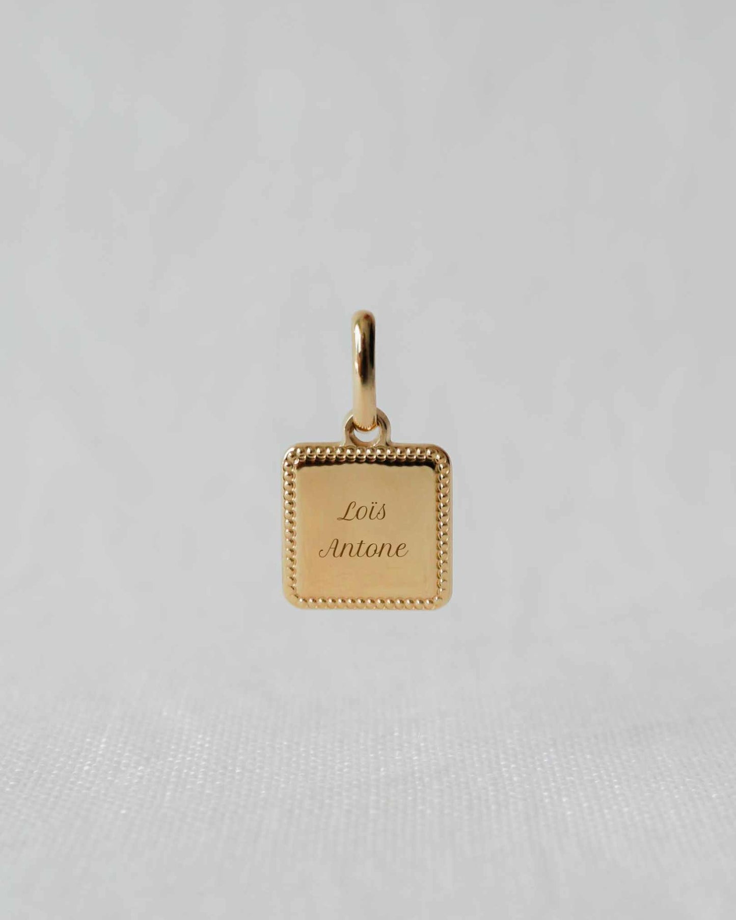 Médaille Alice perlé plaqué or jaune