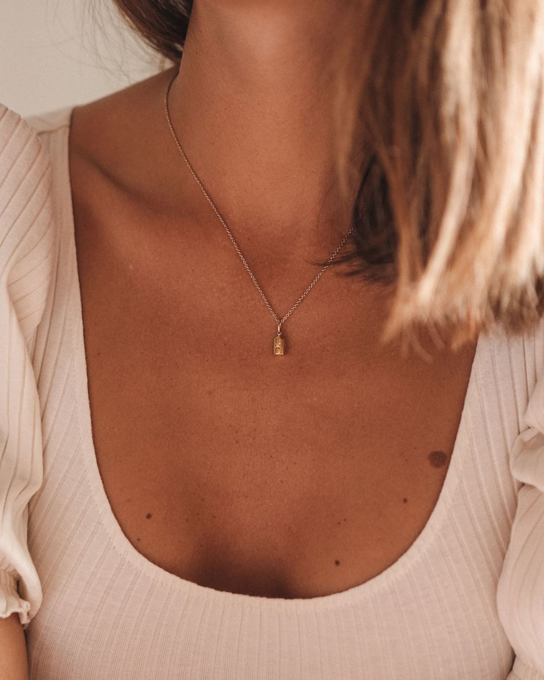 Pendentif Emotion 1 diamant or jaune étoilé