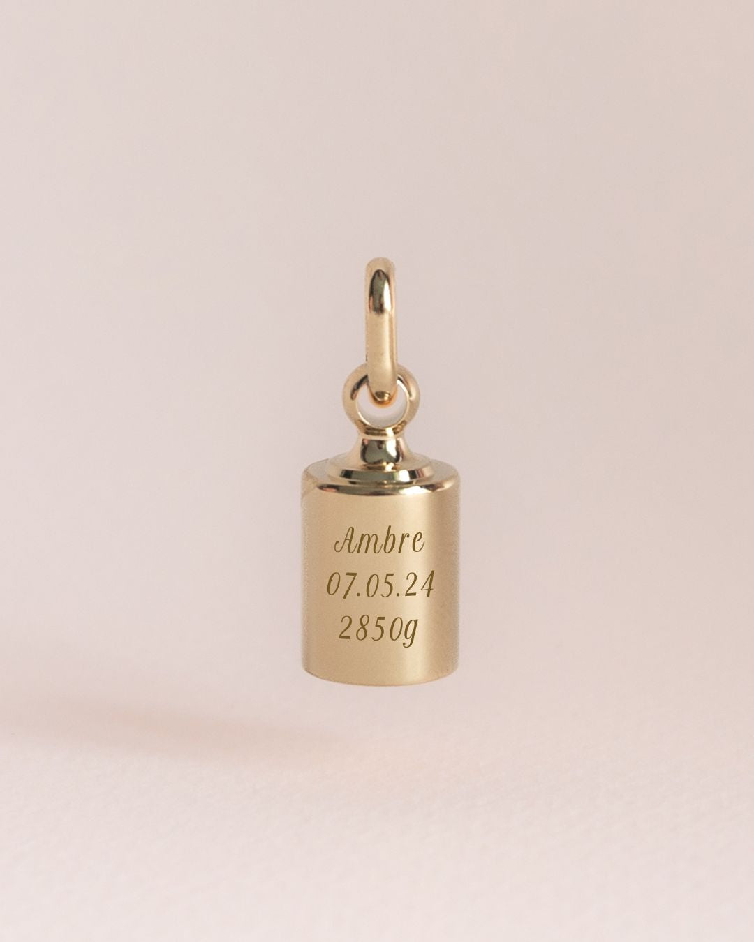Pendentif Mon Petit Poids enfant plaqué or jaune