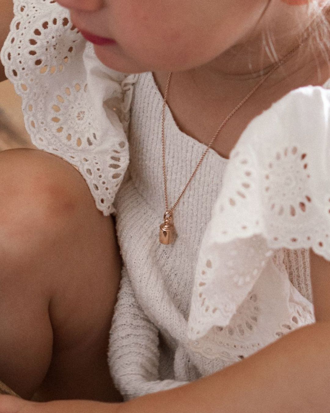 Pendentif Mon Petit Poids enfant plaqué or rose