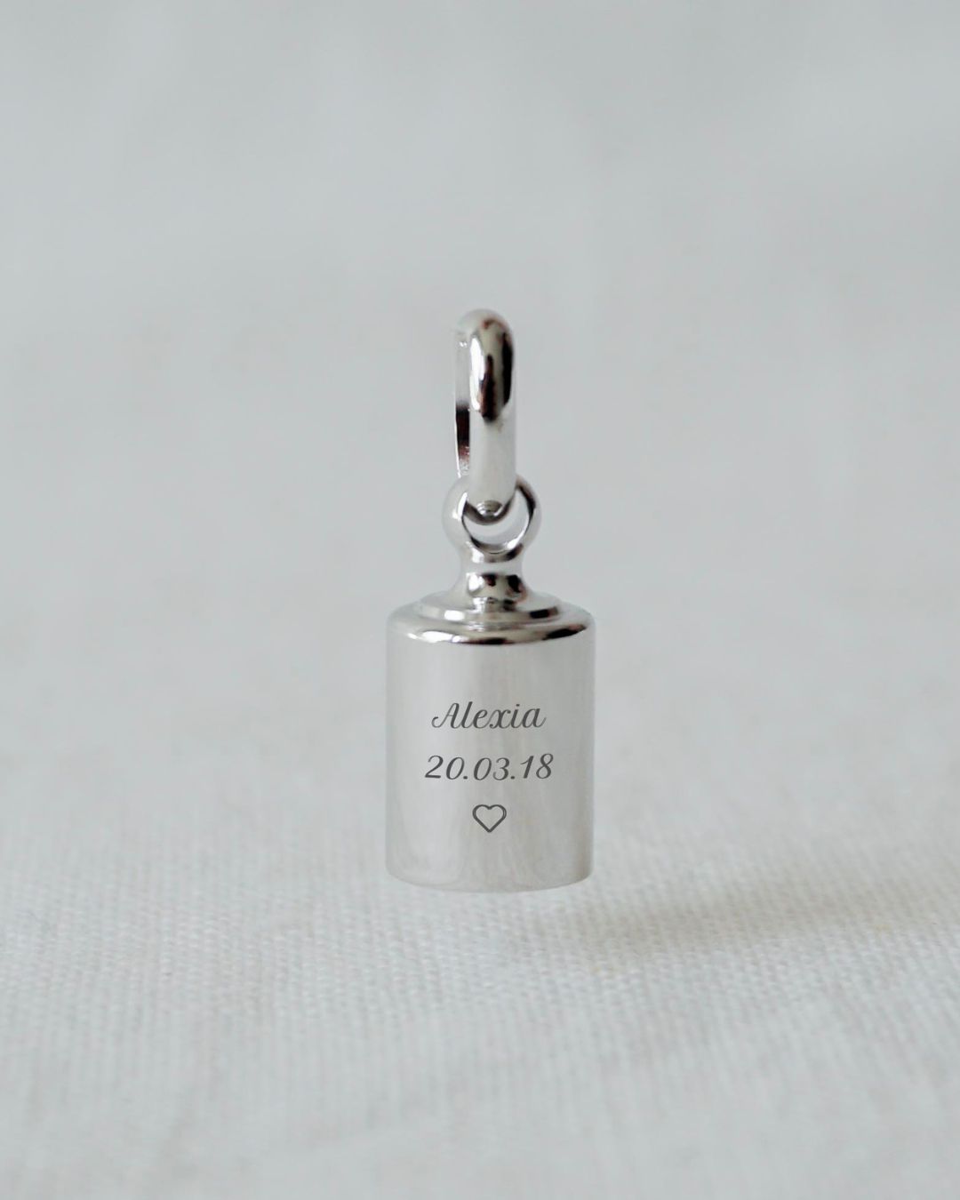 Pendentif Mon Petit Poids homme argenté rhodié