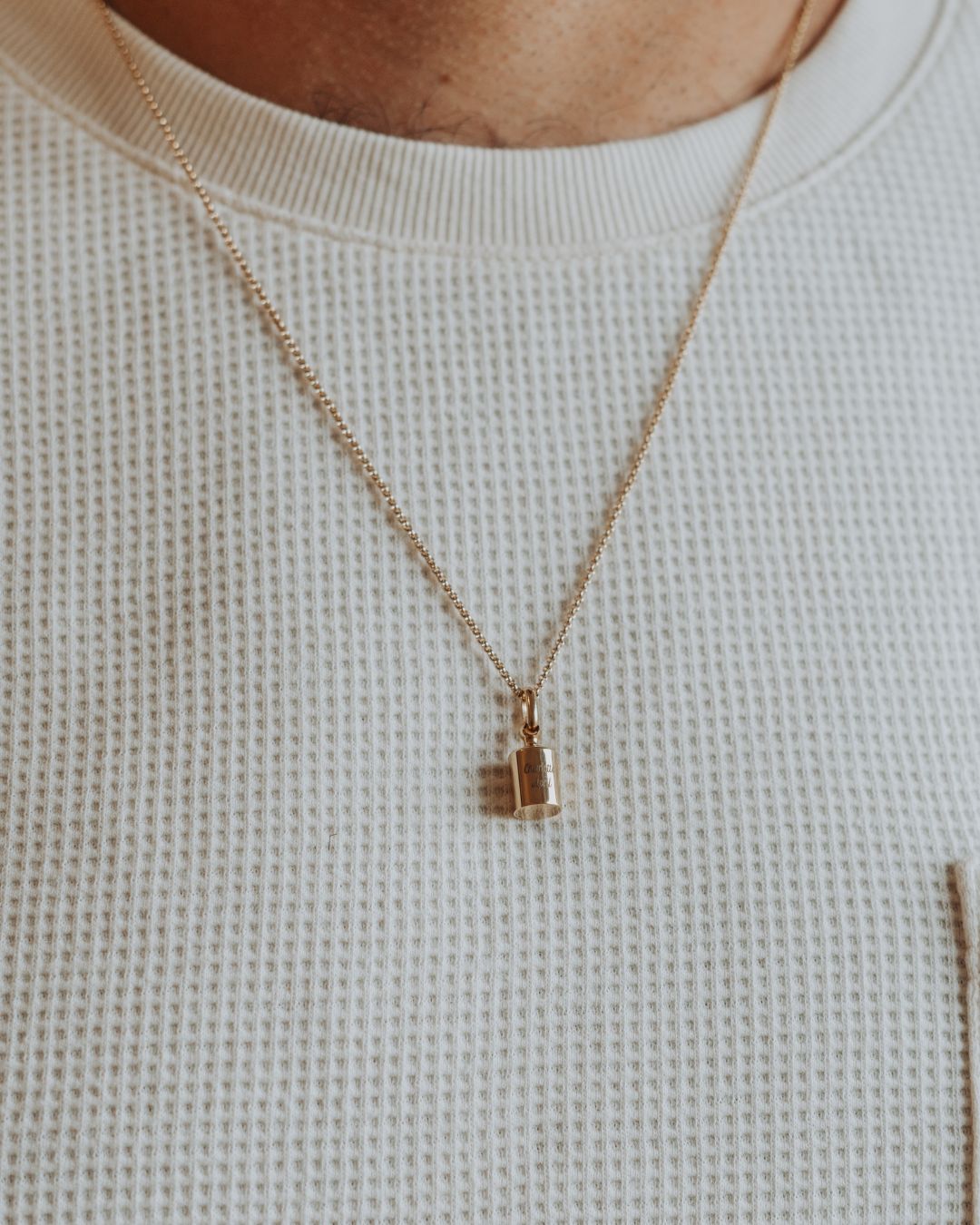 Pendentif Mon Petit Poids homme plaqué or jaune