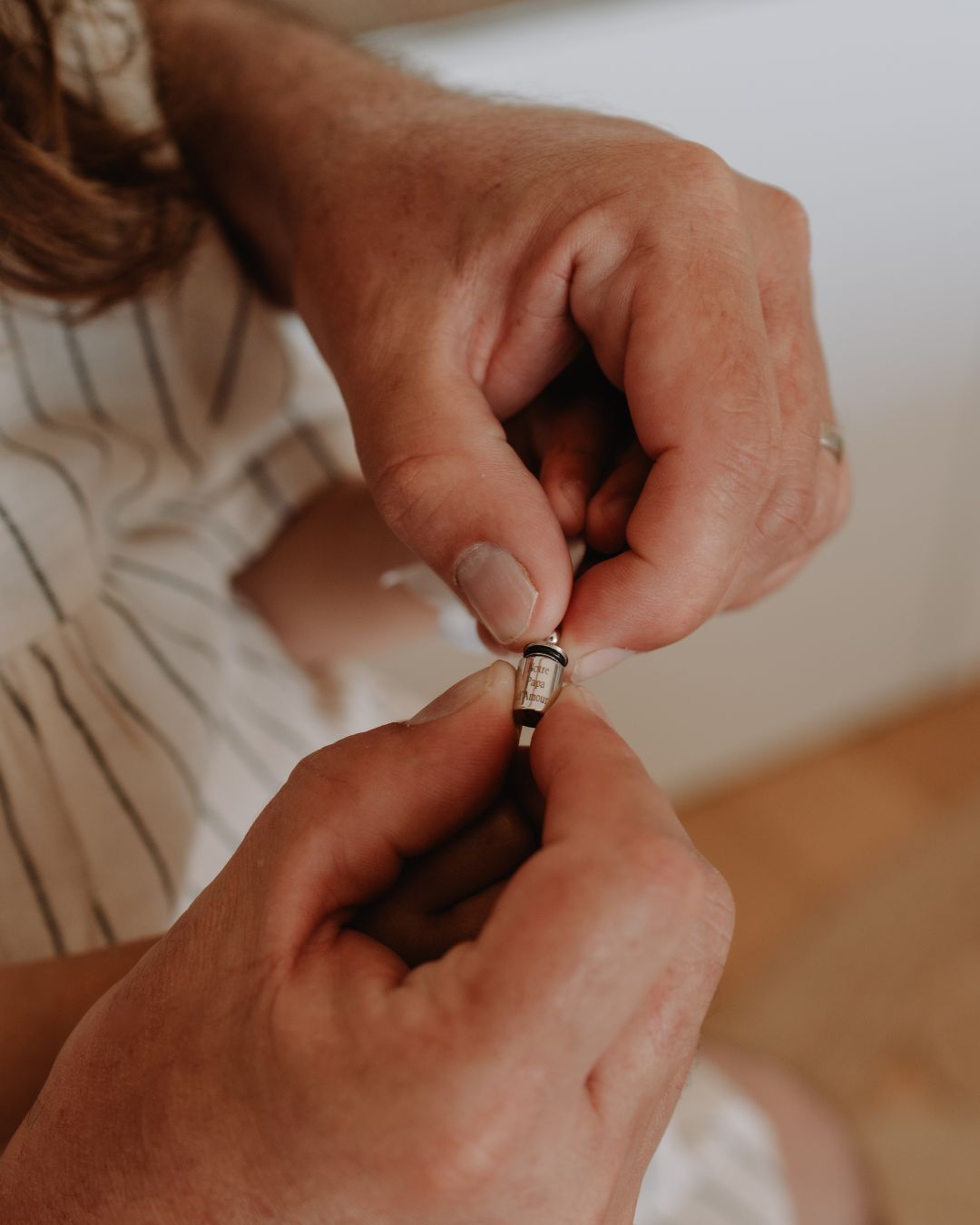 Pendentif Mon Petit Secret homme argenté rhodié
