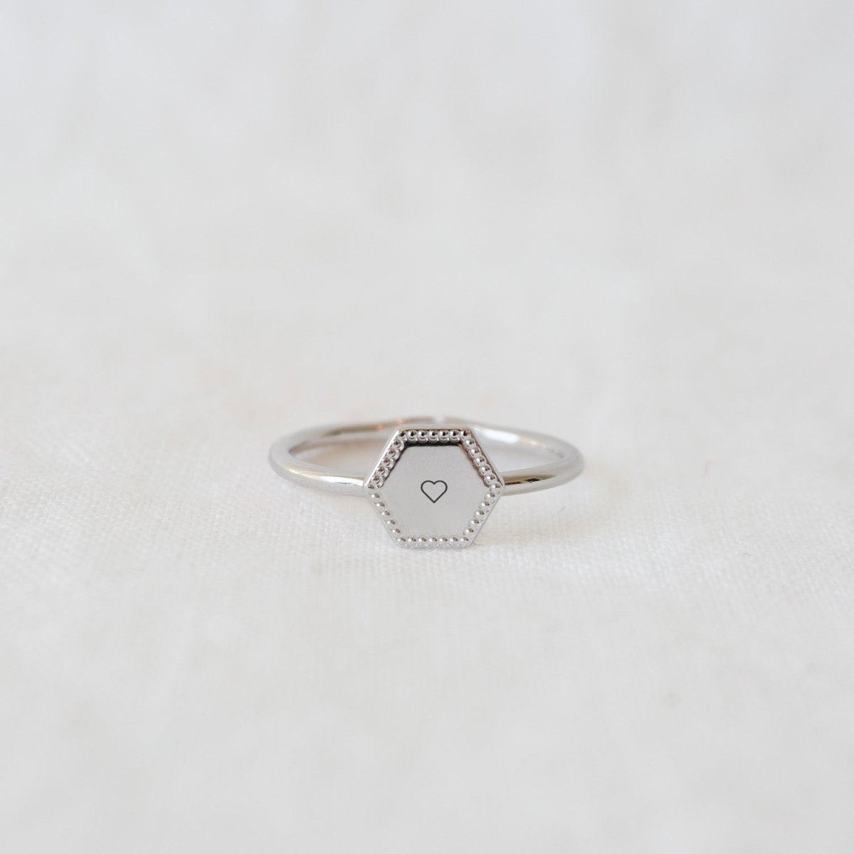 Bague Henriette perlé argenté rhodié - Mon Petit Poids