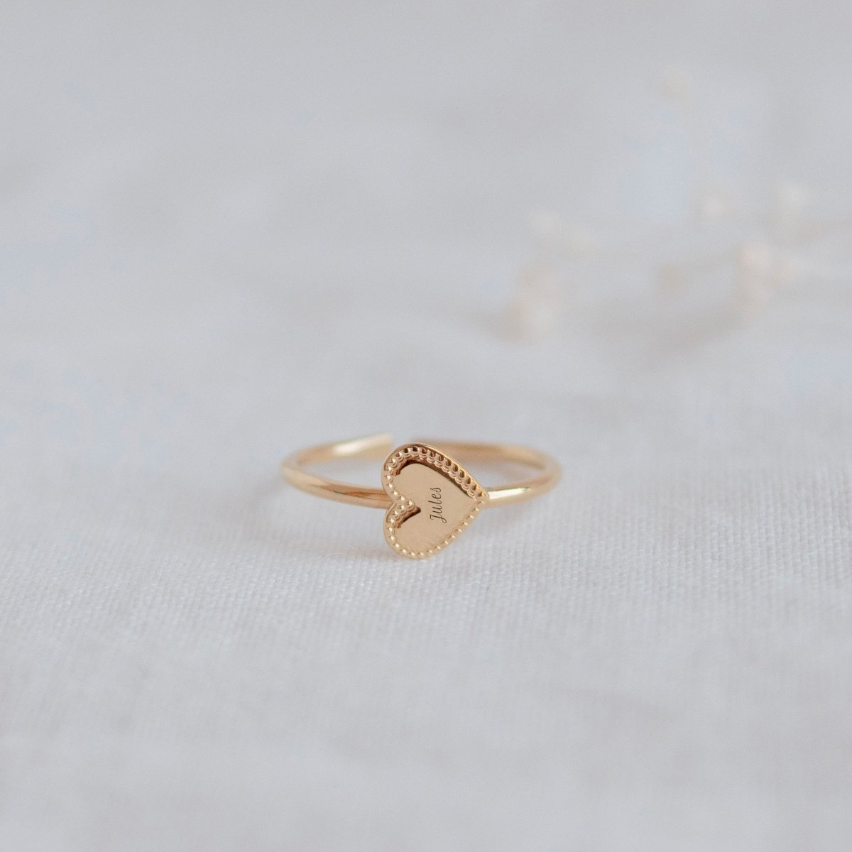 Bague Joséphine perlé plaqué or jaune – Mon Petit Poids