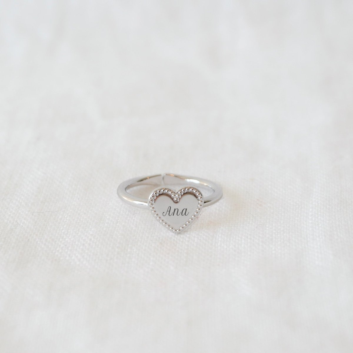 Bague Simone perlé enfant argenté rhodié - Mon Petit Poids