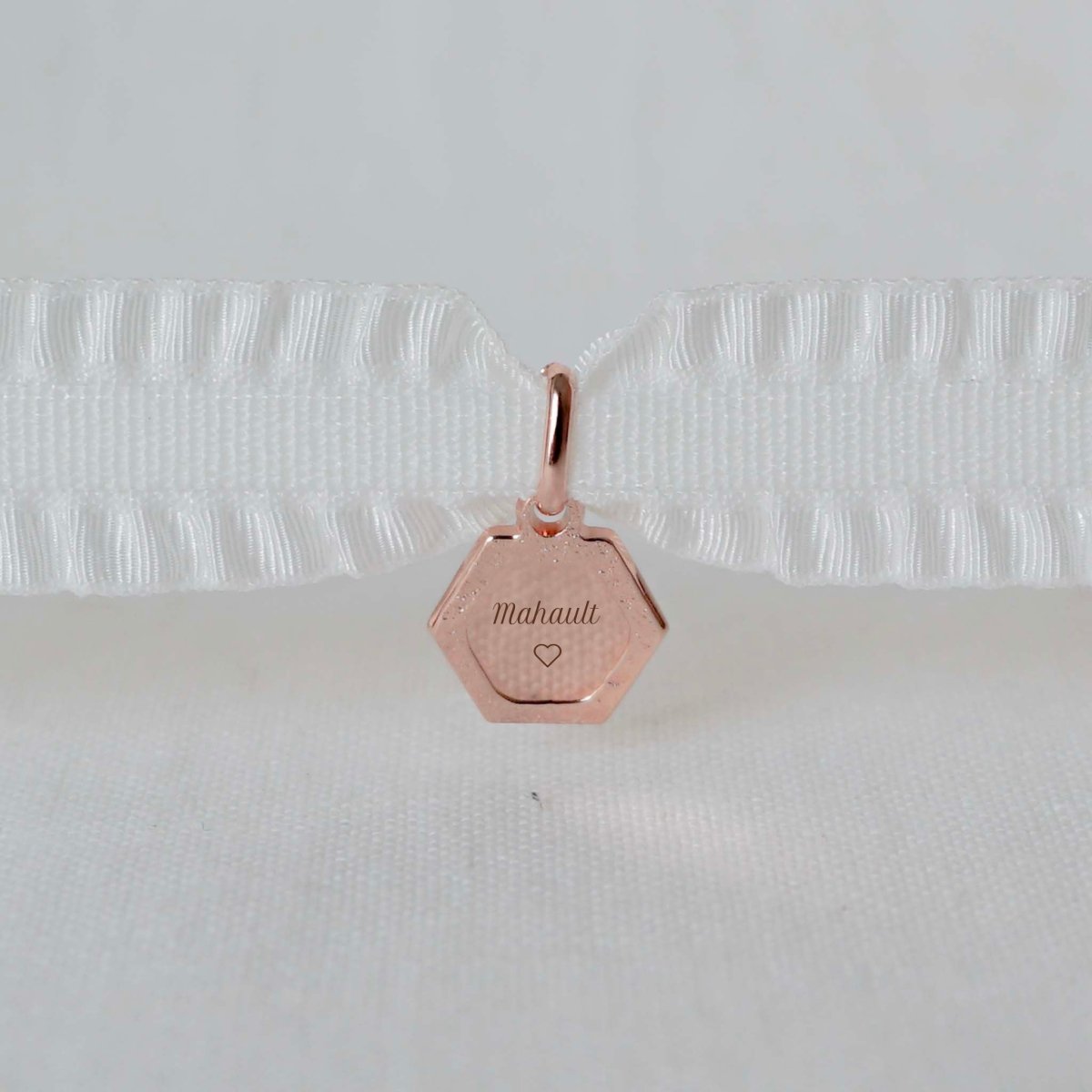 Bracelet Henriette martelé plaqué or rose - Mon Petit Poids