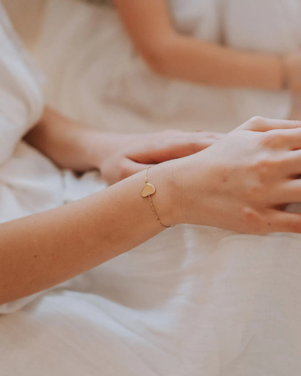 Bracelet médaille Joséphine enfant plaqué or jaune - Mon Petit Poids