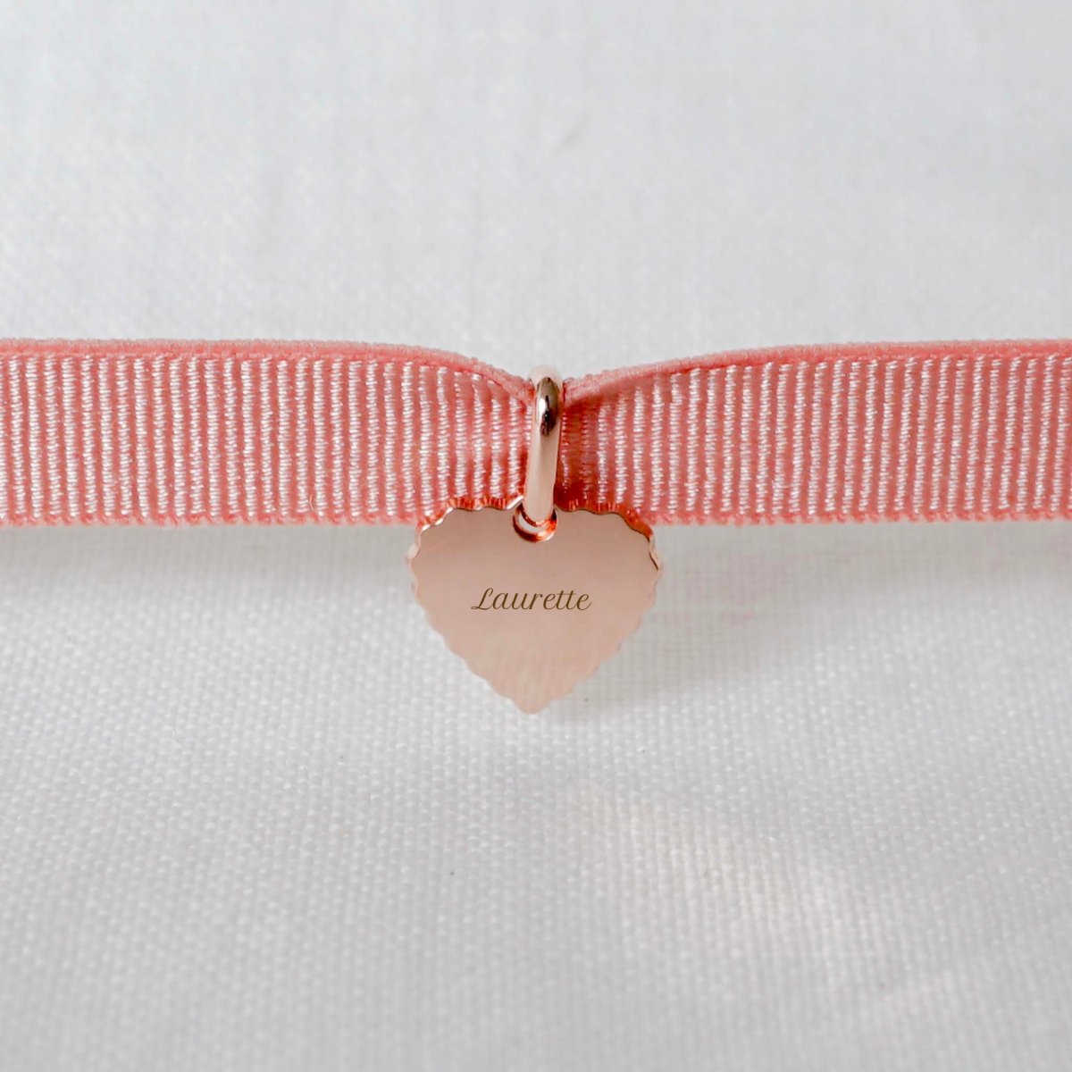 Bracelet Simone canelé enfant plaqué or rose - Mon Petit Poids