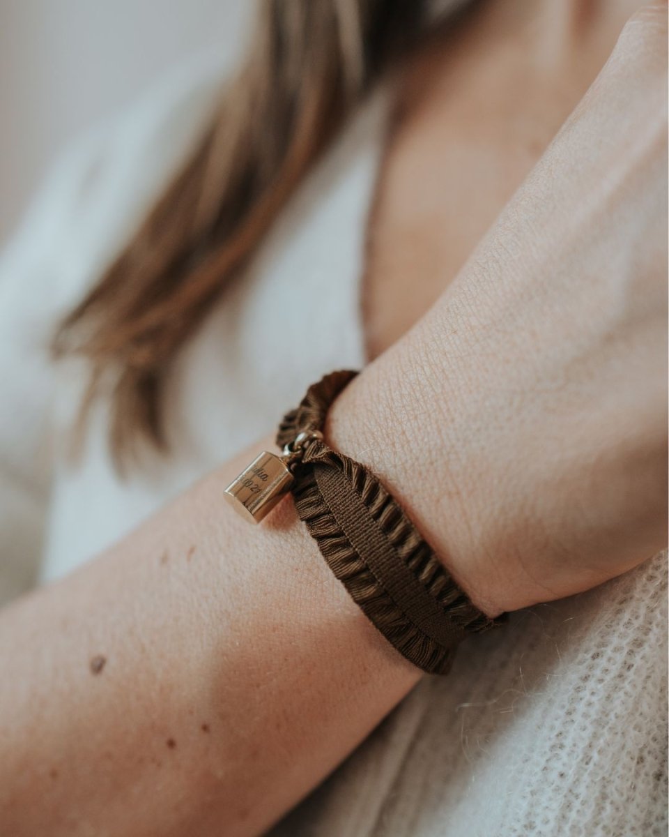 Coffret bracelets Mon Petit Poids chocolat plaqué or jaune - Mon Petit Poids