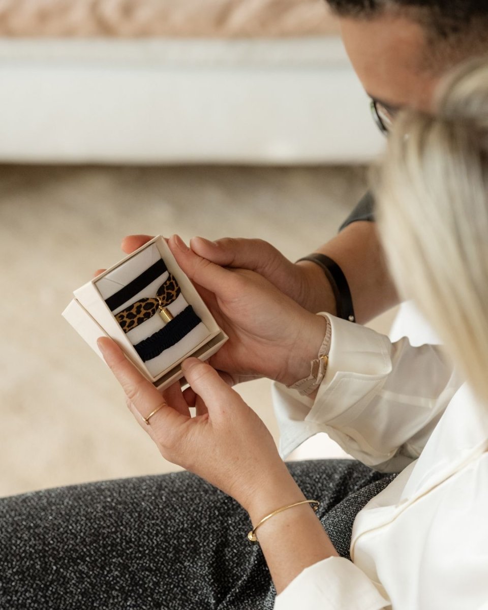 Coffret bracelets Mon Petit Poids léopard plaqué or jaune - Mon Petit Poids