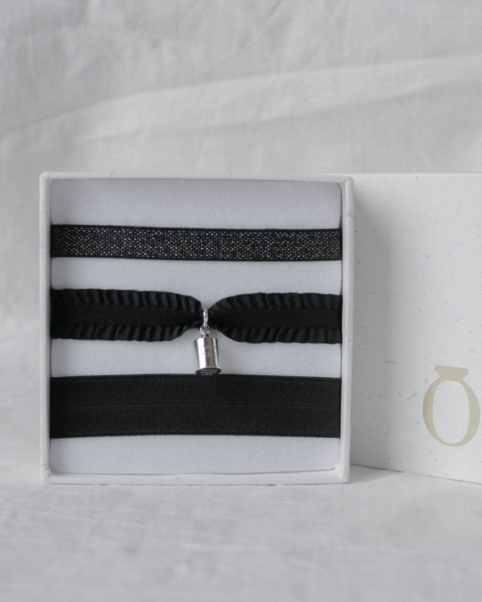 Coffret bracelets Mon Petit Poids noir argenté rhodié - Mon Petit Poids