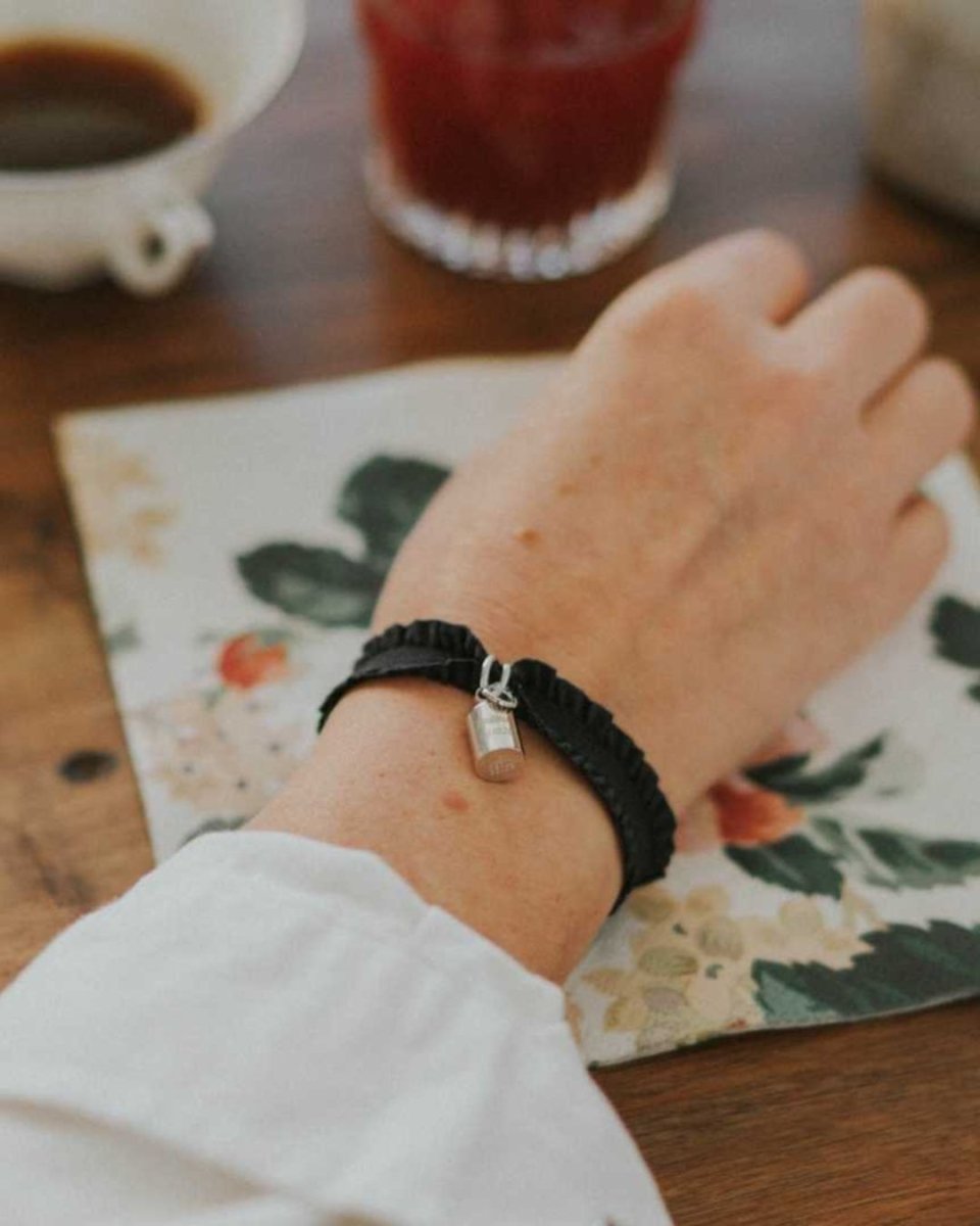 Coffret bracelets Mon Petit Poids noir argenté rhodié - Mon Petit Poids