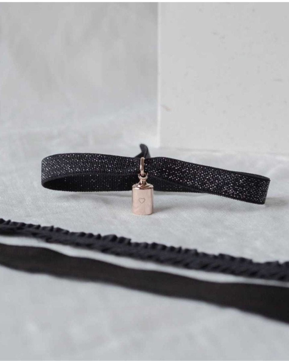 Coffret bracelets Mon Petit Poids noir plaqué or rose - Mon Petit Poids