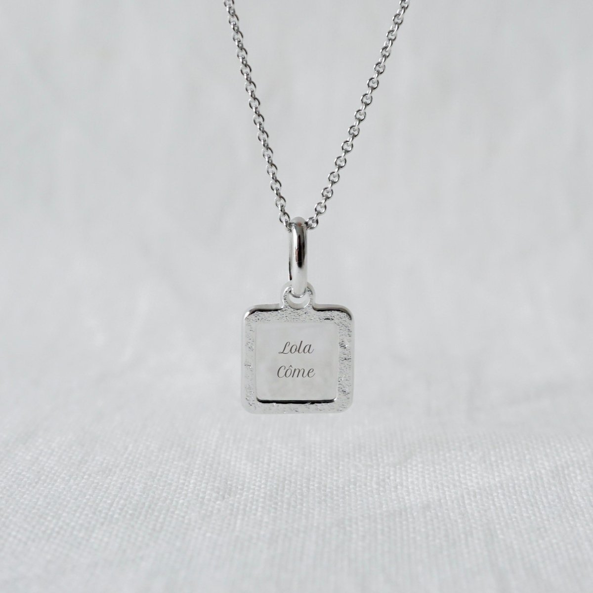 Collier Alice martelé argenté rhodié - Mon Petit Poids