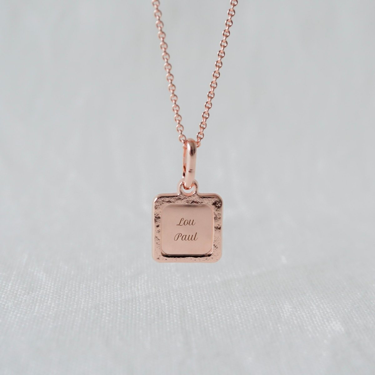 Collier Alice martelé plaqué or rose - Mon Petit Poids