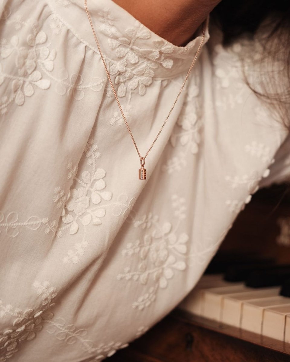 Collier Emotion 1 Diamant or rose clos - Mon Petit Poids