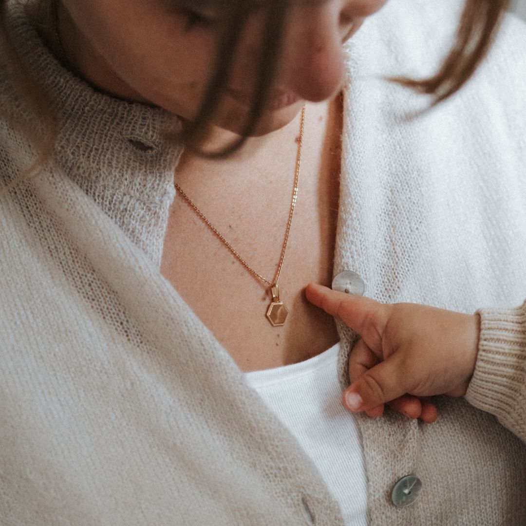 Collier Henriette perlé plaqué or jaune - Mon Petit Poids