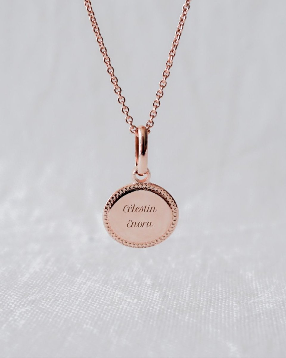 Collier Madeleine perlé enfant plaqué or rose - Mon Petit Poids