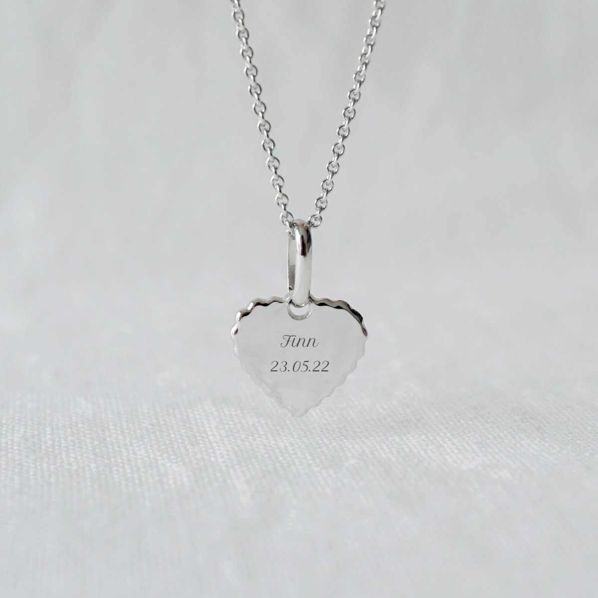 Collier Simone canelé argenté rhodié - Mon Petit Poids