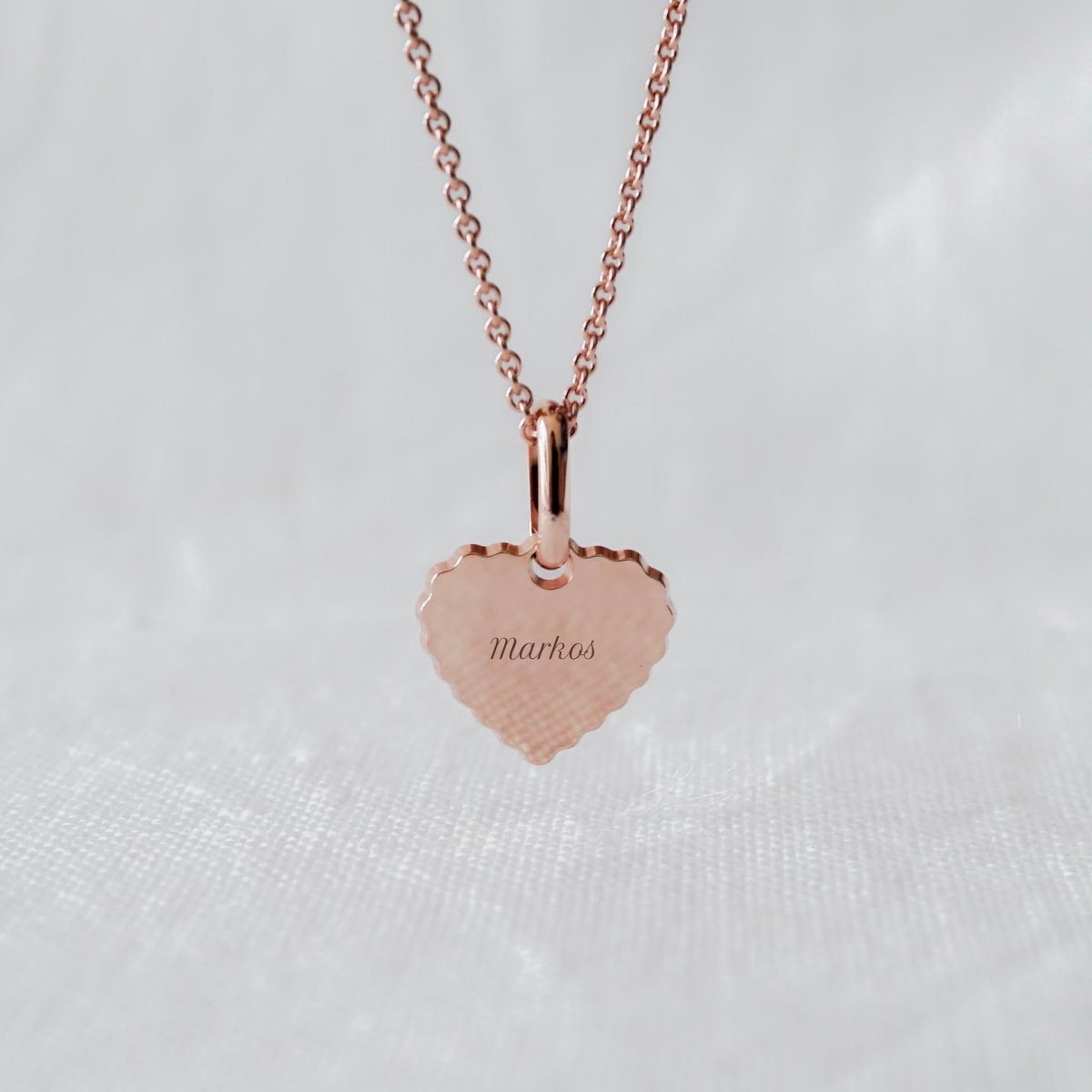 Collier Simone canelé plaqué or rose - Mon Petit Poids