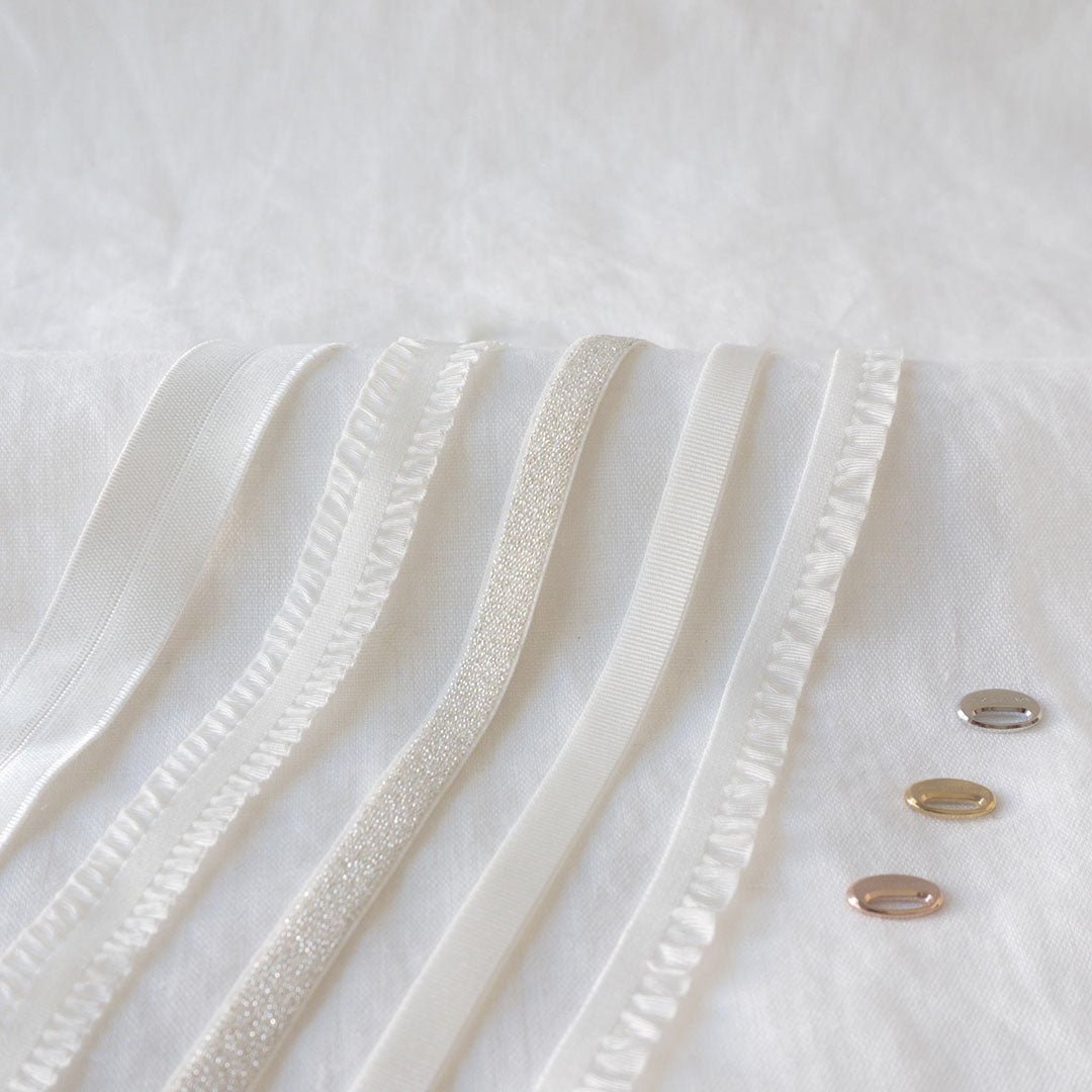 Pack blanc 5 bracelets plaqué or jaune - Mon Petit Poids