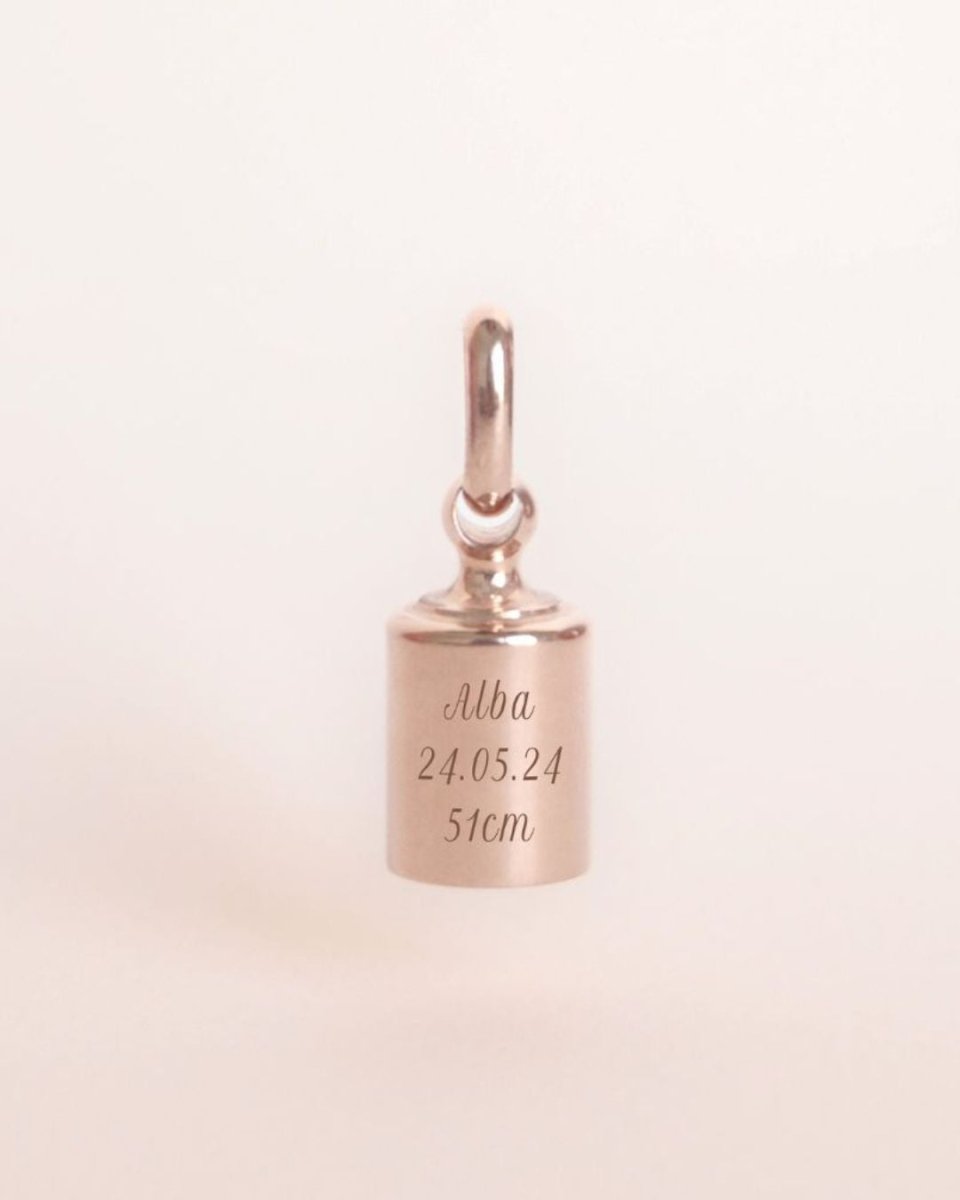 Pendentif Mon Petit Poids enfant plaqué or rose - Mon Petit Poids