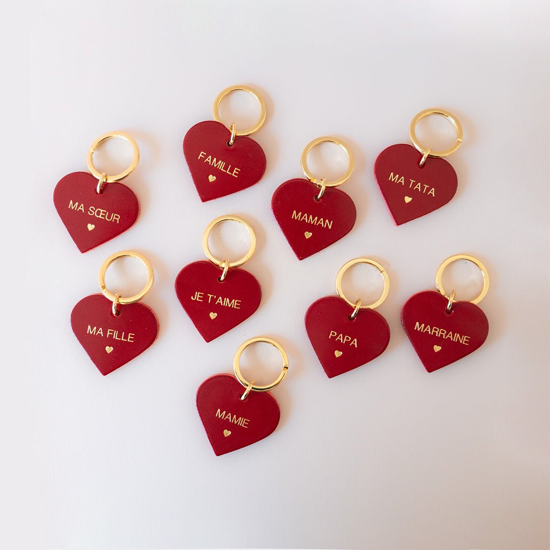 Porte - clés coeur rouge Maman ♥ - Mon Petit Poids