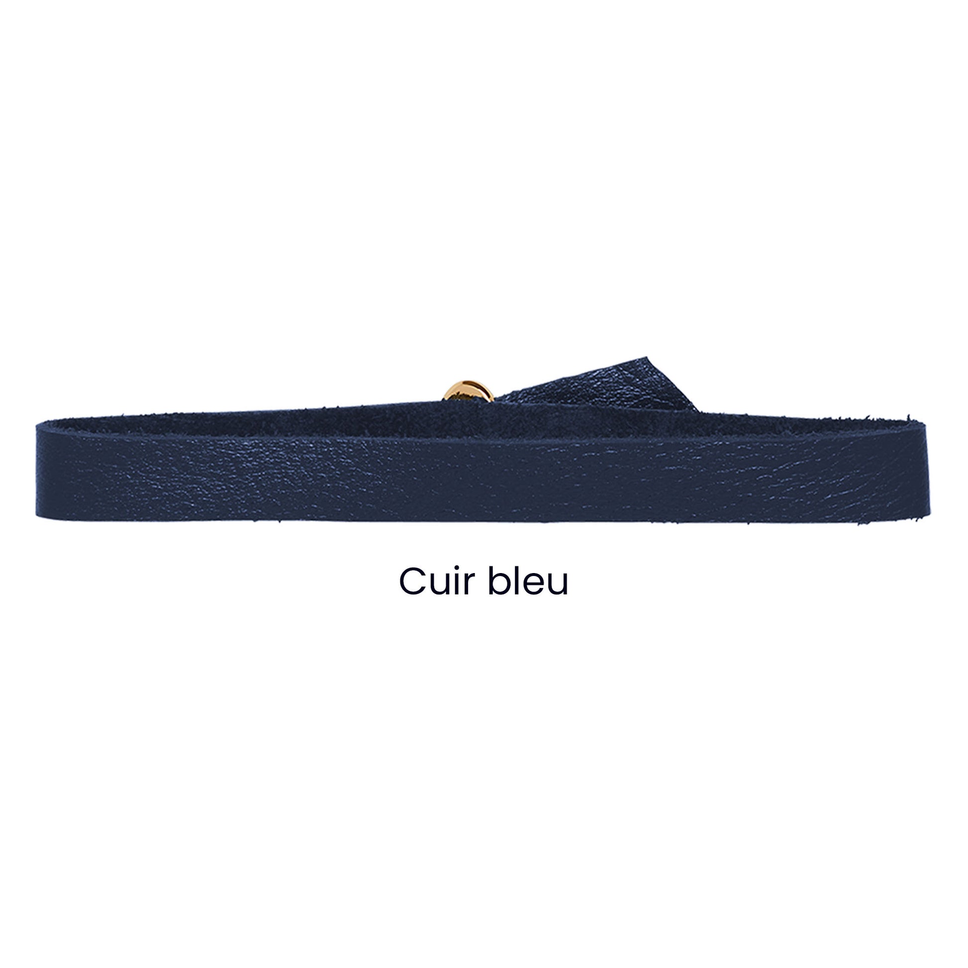 Bracelet cuir bleu
