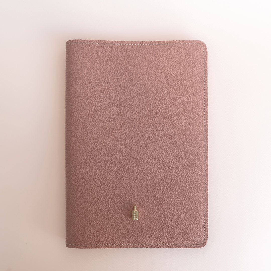 Protège carnet personnalisé Vieux Rose 1