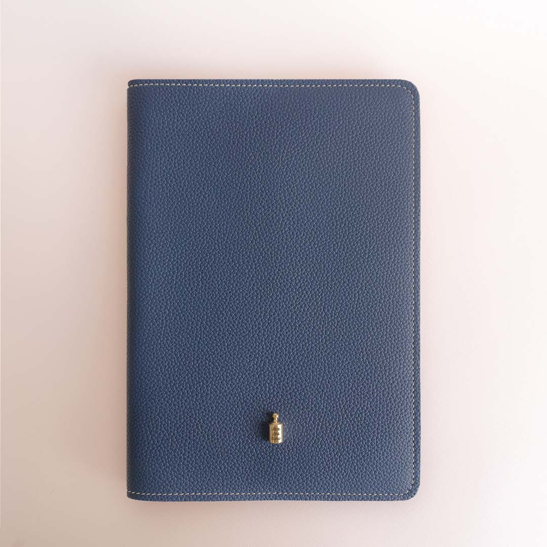 Protège carnet personnalisé Navy 1