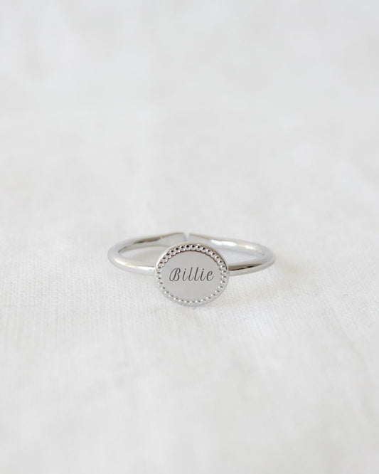 Bague Madeleine perlé argenté rhodié