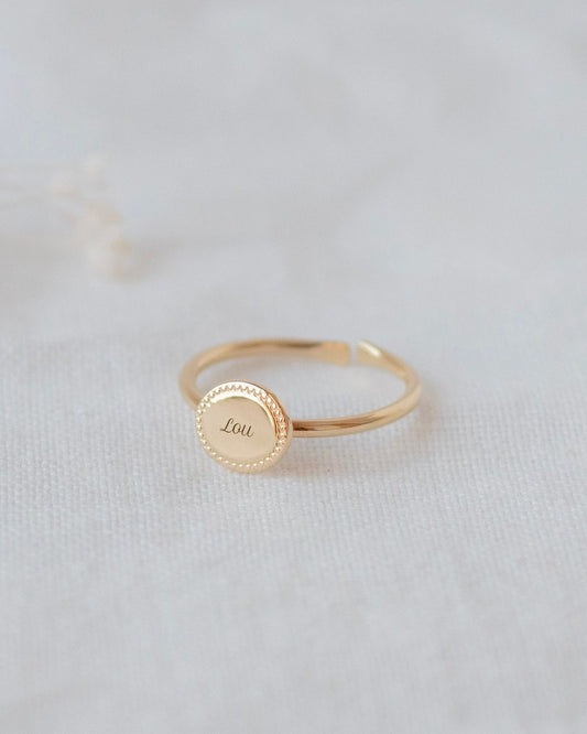 Bague Madeleine perlé plaqué or jaune
