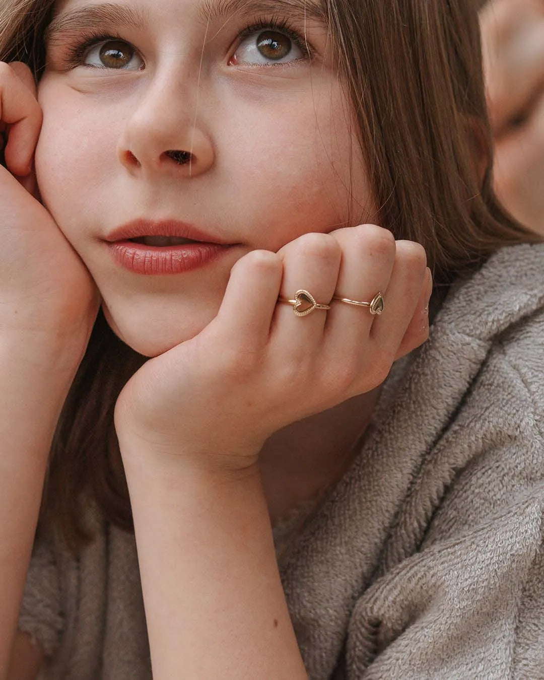 Bague Joséphine perlé enfant plaqué or jaune