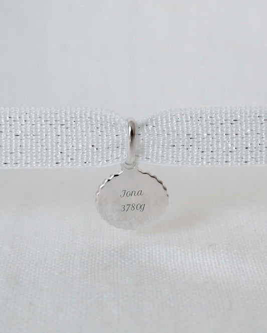 Bracelet Madeleine canelé enfant argenté rhodié